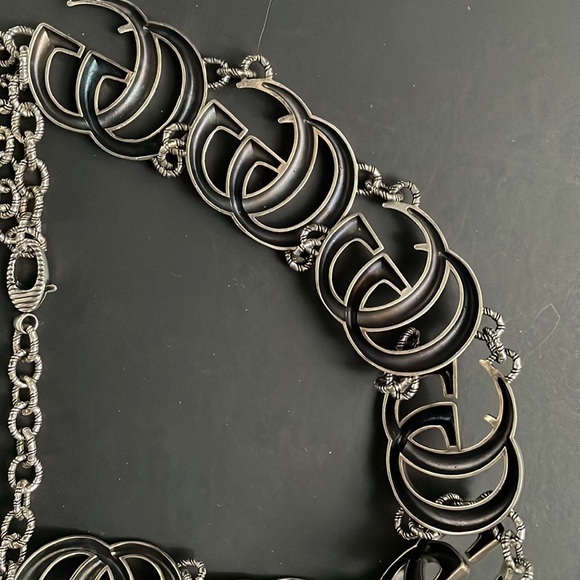 Authentic Gucci Runway Logo GG Sterling Silver Adjustable Necklace - Picture 8 of 13